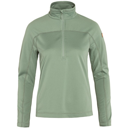Damen-Sweatshirt Fjällräven Abisko Lite Fleece Half Zip W hellgrün Misty Green