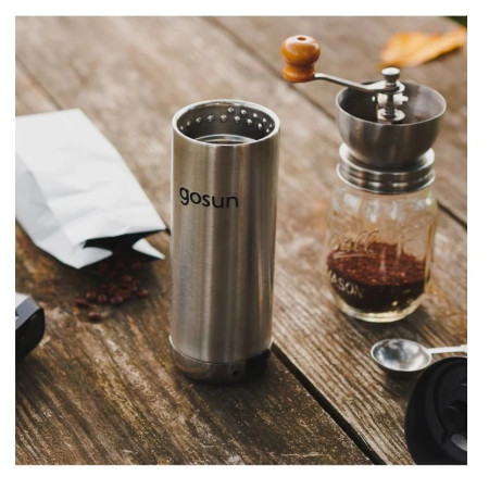 Thermokanne GoSun Brew 12 V a kávovar French Press