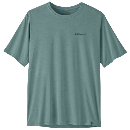 Herren-T-Shirt Patagonia Men's Capilene Cool Daily Shirt - Boardshort Logo blau/grün Blue Sage - Light Blue Sage X-Dye