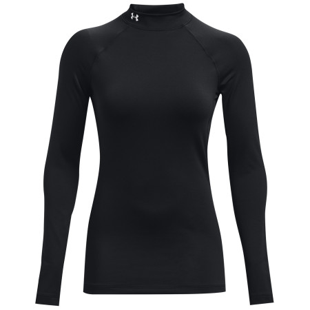 Damen-T-Shirt Under Armour Authentics Mockneck schwarz Black/White
