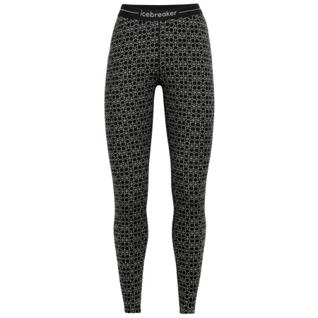 Damen-Leggings Icebreaker 250 Vertex Leggings Alpine Geo schwarz/weiß black/snow/j