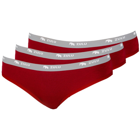 Damenhöschen Zulu Bambus 210 Comfort 3-pack rot/grau wine red/grey