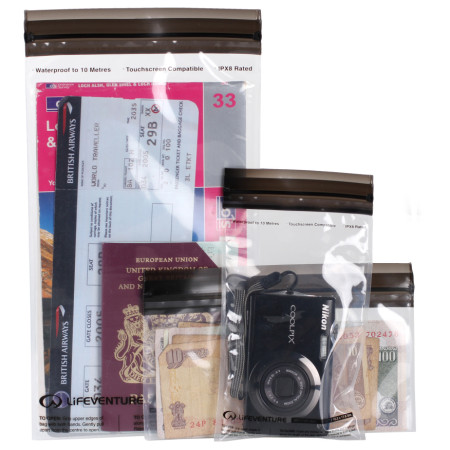 Reiseetui für Dokumente LifeVenture DriStore LocTop Bags, For Valuables grau