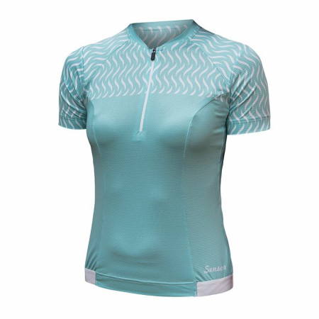 Damen-Radtrikot Sensor Cyklo Tour hellblau Mint Wave