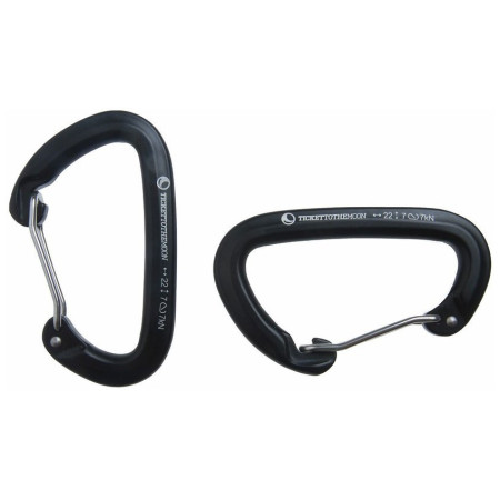 2er-Set Aluminium-Karabiner Ticket to the Moon 2200 kg