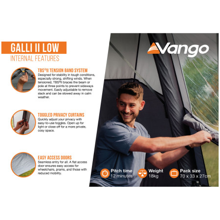 Vorzelt Vango Galli II Low