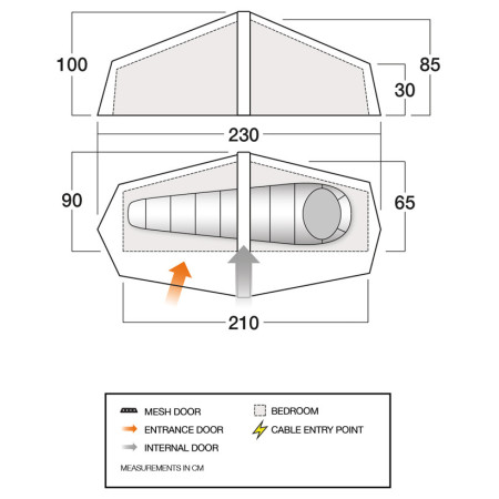 Ultraleichtes Zelt Force Ten Helium UL 1 Air