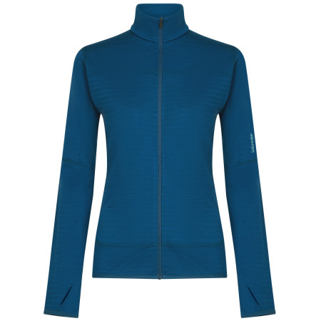 Damen Funktions-Sweatshirt Icebreaker Women Merino Blend 300 RealFleece™ Descender LS Zip blau Atlantis