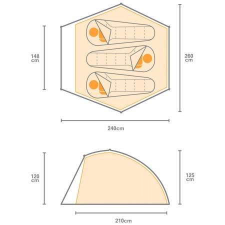 Wanderzelt Regatta Montegra Geo 3 Mn