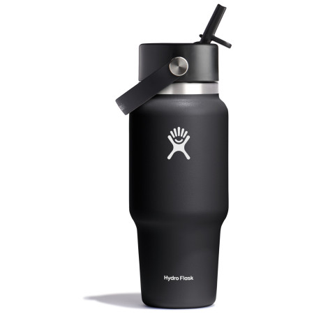 Thermotasse Hydro Flask Wide Flex Straw Travel Bottle 24 Oz schwarz black