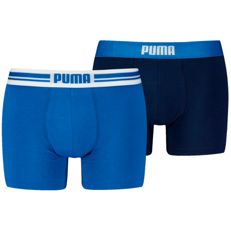 Herren-Boxershorts Puma Everyday Placed Logo Boxer 2P blau/hellblau Blue Combo
