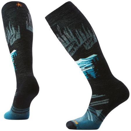 Ski-Socken Smartwool W Ski Full Cushion Alpine Auroras schwarz/blau BLACK