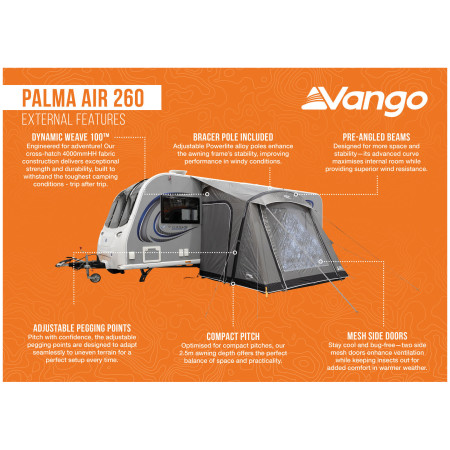 Vorzelt für Wohnwagen Vango Palma Air 260