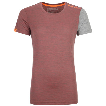 Damen-T-Shirt Ortovox 185 Rock'N'Wool Short Sleeve W rot BlushBlend