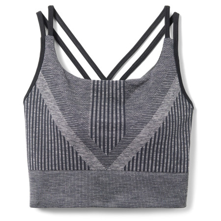 Damen-Funktionsunterwäsche Smartwool W Intraknit Strappy Bra 2023 schwarz black heather