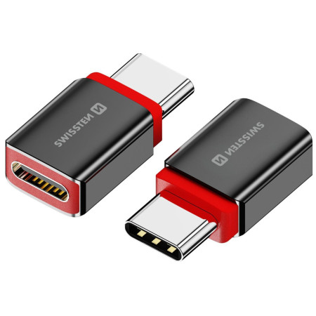 Adapter Swissten Dataguard With Data Blocking USB-C (Male) / USB-C (Female)
