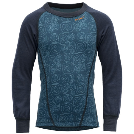 Kinder-Funktionsshirt Devold Duo Active Merino Shirt Kid blau/hellblau Flood