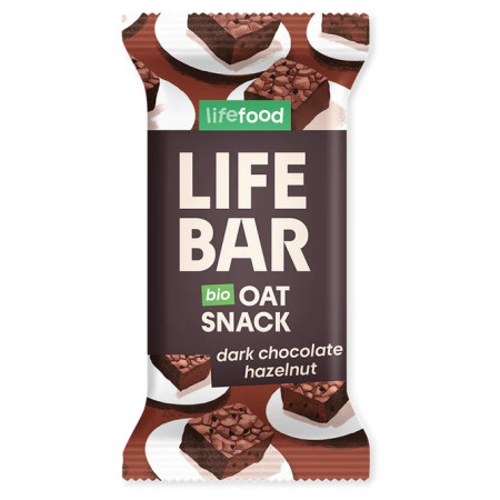 Riegel Lifefood Lifebar Hafer Snack Schokolade mit Haselnüssen BIO 40 g