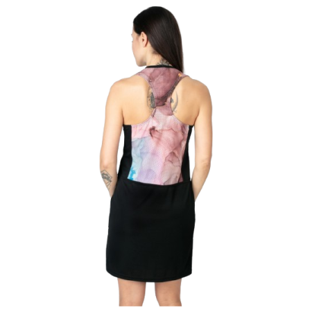 Damenkleid Drexiss Fit Marble schwarz/rosa