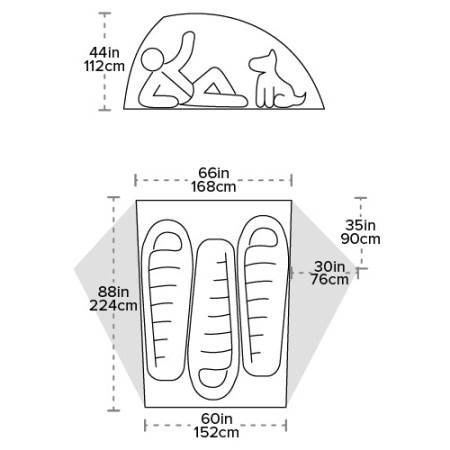 Ultraleichtes Zelt Big Agnes Crag Lake SL3