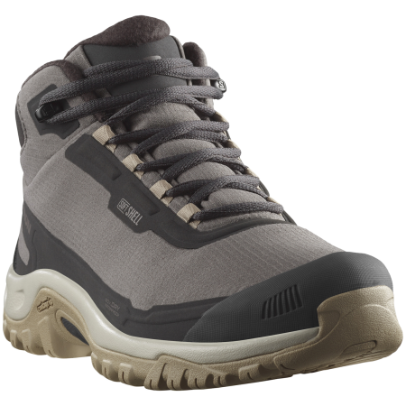 Damen Winterschuhe Salomon Shelter Waterproof grau Plum Kitten / Phantom / Desert Tan