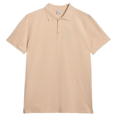 Herren-T-Shirt 4F Polo Shirt M555 beige BEIGE