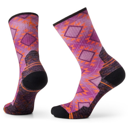 Damensocken Smartwool W Hike Light Cushion Southwest Tile Crew rosa/rot Meadow Mauve