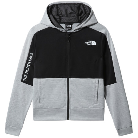 Damen-Sweatshirt The North Face Ma Full Zip Fleece 2022 grau/schwarz Tnflightgreyhthr/Tnfblack