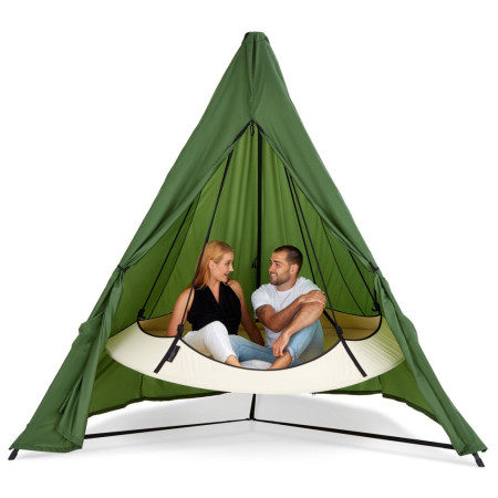 Regenabdeckung Hamaka.eu Hangout Pod - auf einem Ständer