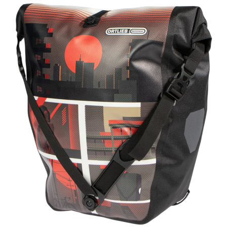 Wasserdichte Fahrradtasche Ortlieb Back-Roller Design rot Morning Routine