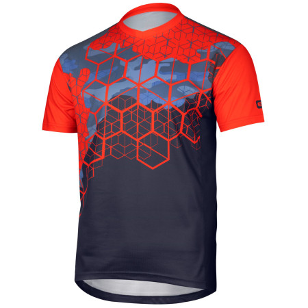 Herren Rad-Shirt Etape Dirt schwarz/orange tmavě modrá/oranžová