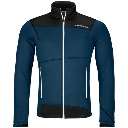 Herren-Fleecejacke Ortovox Fleece Light Jacket M blau/schwarz Deep Ocean