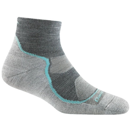 Damensocken Darn Tough Light Hiker 1/4 Lightweight With Cushion grau slate