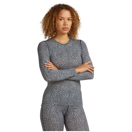 Damen-Funktionsshirt Icebreaker Women Merino 200 Oasis LS Crewe Flock Forms AOP
