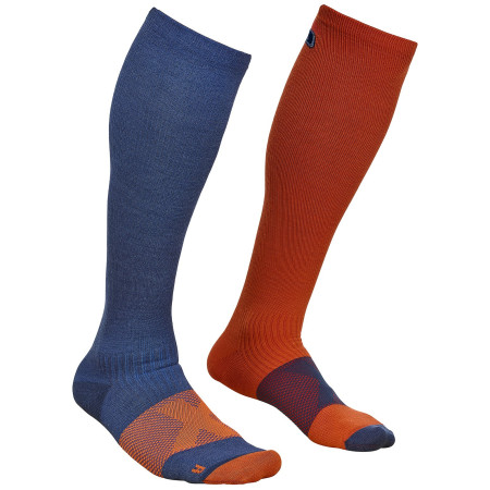Socken Ortovox Tour Compression Socks blau/rot NightBlue