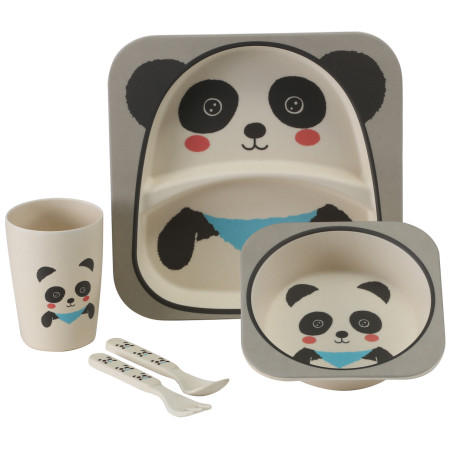 Kinder-Set - ausgestellt Vango Bamboo Panda Kids Set weiß/grau