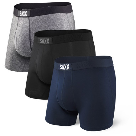 Boxershorts Saxx Vibe Boxer Modern Fit 3-pack schwarz/grau Black/Grey/Blue