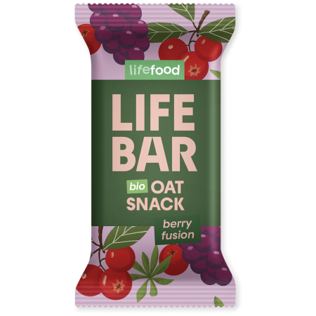 Riegel Lifefood Lifebar Oat Snack ovocný BIO 40 g