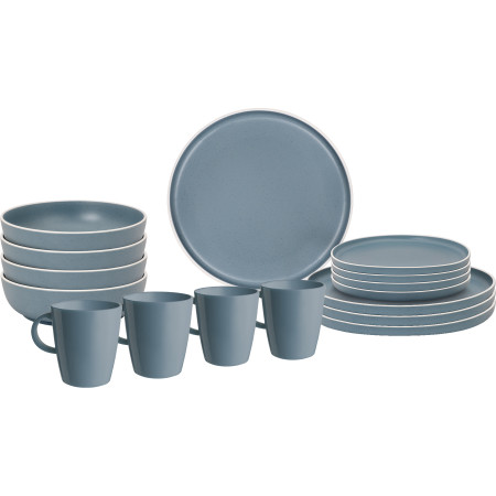 Geschirrset Brunner Dolomit Lunch Box blau Dolomit Blue