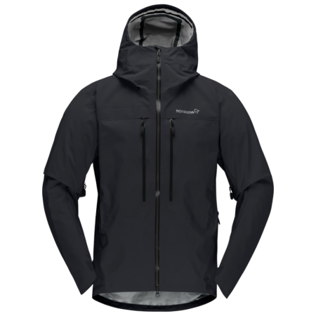 Herrenjacke Norrona trollveggen Gore-Tex Pro light Jacket schwarz Caviar Black