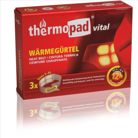 Körperwärmer Yate Thermopad-Gürtel 3 Stück