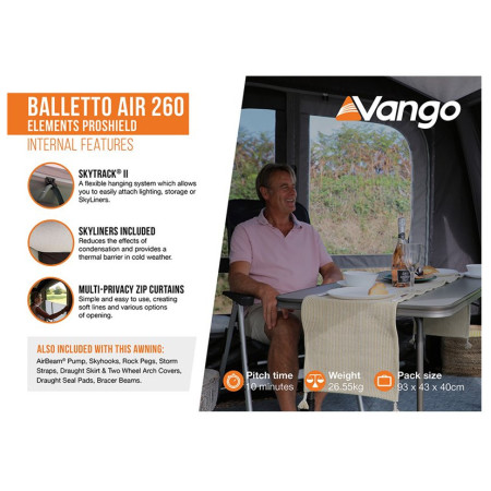 Vorzelt Vango Balletto Air 260 Elements ProShield
