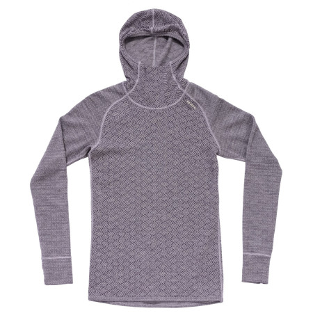 Damen-Funktionsshirt Devold Kvitegga Merino 230 Hoodie Wmn blau ORCHID