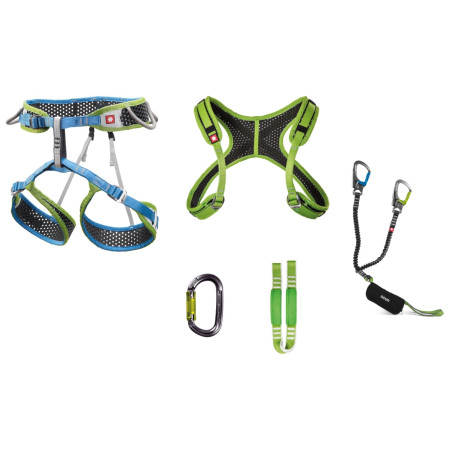 Klettersteigset Ocún Via Ferrata Webee Chest Set grün