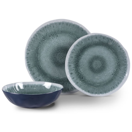 Geschirrset Kampa Aegean - 12 ks grün/blau