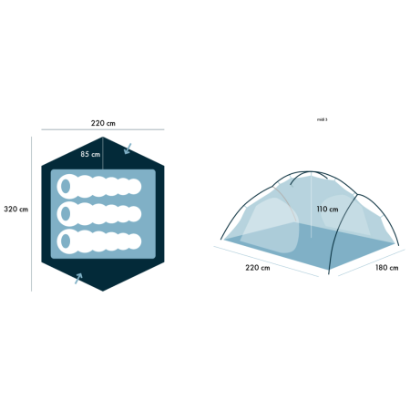 Wanderzelt Warg Midi 3