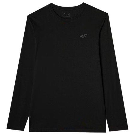 Herren-T-Shirt 4F Longsleeve M375 schwarz DEEP BLACK
