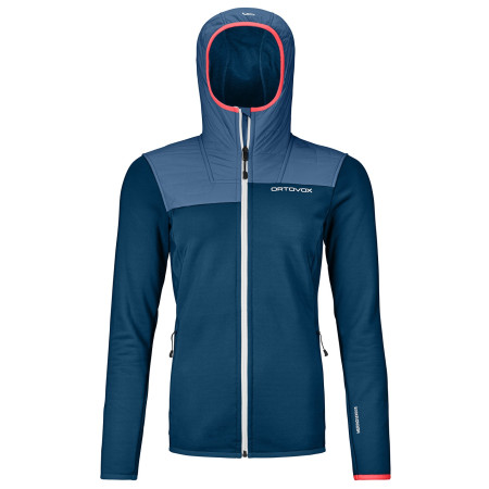 Damen-Sweatshirt Ortovox Fleece Plus Hoody W blau petrol blue