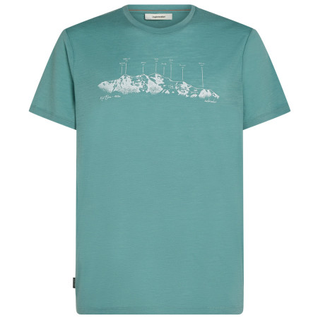 Herren T-Shirt Icebreaker Men Merino 150 Tech Lite SS Tee The Peaks hellblau Hydro