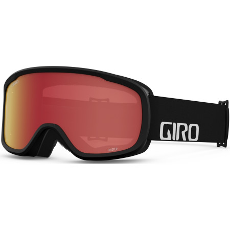 Kinder Skibrille Giro Buster AR40 schwarz/weiß Black Wordmark Amber Scarlet